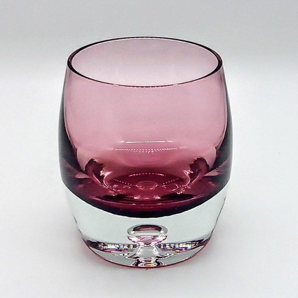 Amethyst Purple Controlled Bubble Glass Candle Holder